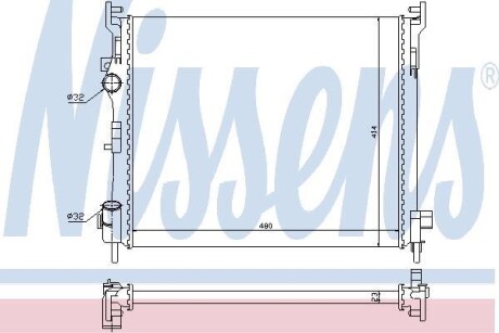 Радиатор охлаждения двигателя NISSENS 67246