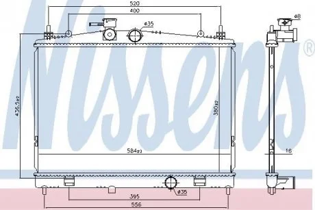 Радіатор охолодження NISSENS 68735