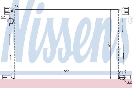 Радиатор охлаждения двигателя NISSENS 69706