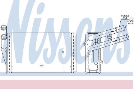 Радиатор отопителя салона NISSENS 70221