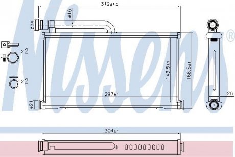 Радіатор опалювача салону NISSENS 70233