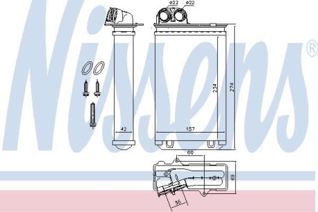 Радиатор отопителя салона NISSENS 71152