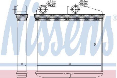 Радіатор опалювача салону NISSENS 71456