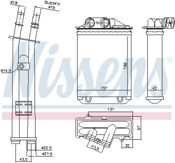 Радиатор отопителя салона NISSENS 71459