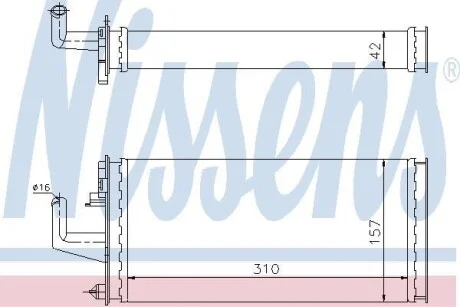 Радиатор отопителя салона NISSENS 71807