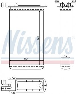 Радіатор опалювача салону NISSENS 71942