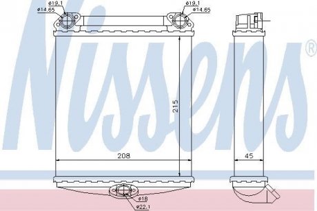 Радіатор опалювача салону NISSENS 72001