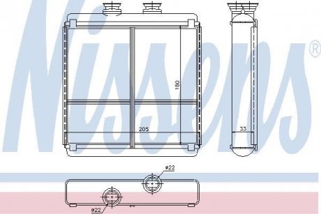 Радіатор опалювача салону NISSENS 72042