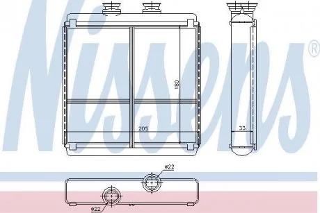 Радіатор опалювача салону NISSENS 72042