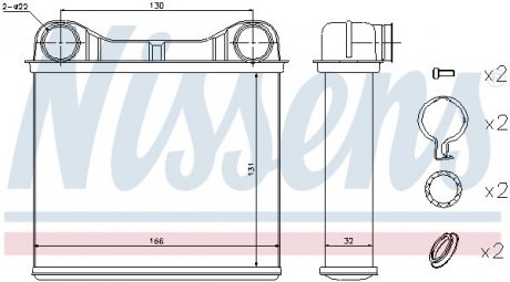 Радиатор отопителя салона First Fit NISSENS 72049