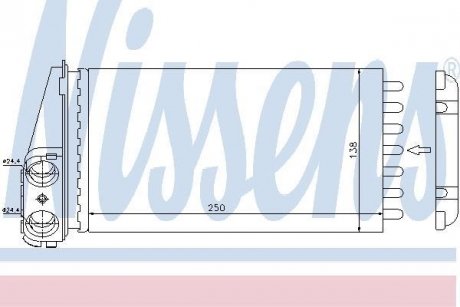 Радіатор опалювача салону NISSENS 72945