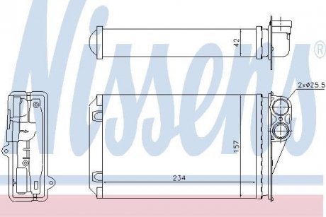 Радиатор отопителя салона First Fit NISSENS 72946