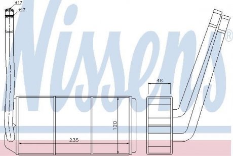 Радіатор опалювача салону NISSENS 73001