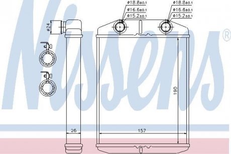 Радіатор опалювача салону First Fit NISSENS 76514