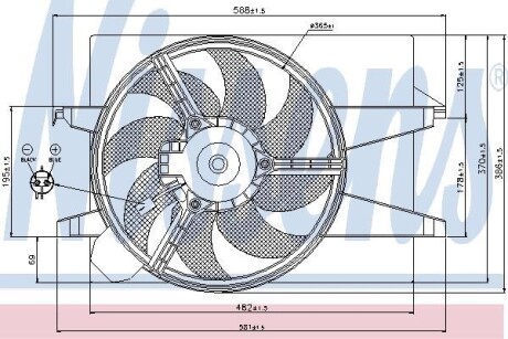 Вентилятор радиатора охлаждения NISSENS 85030