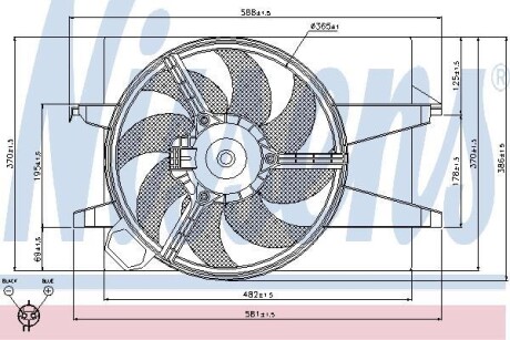 Вентилятор радиатора охлаждения NISSENS 85032