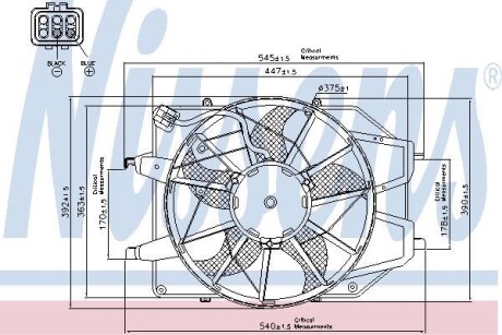 Вентилятор радиатора охлаждения NISSENS 85217