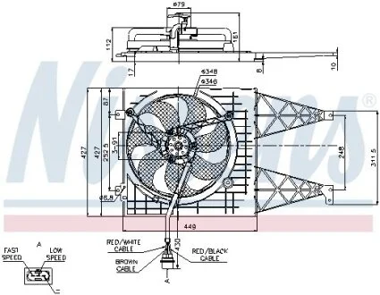 Вентилятор радиатора охлаждения NISSENS 85249