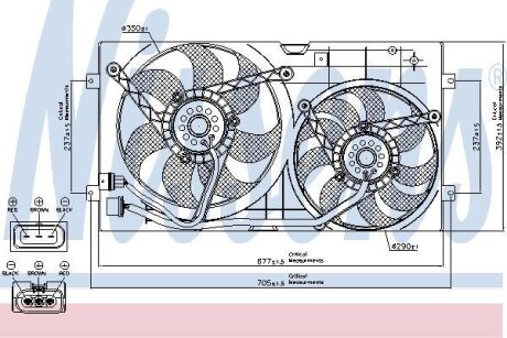 Вентилятор радиатора охлаждения NISSENS 85250