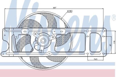 Вентилятор радиатора охлаждения NISSENS 85253