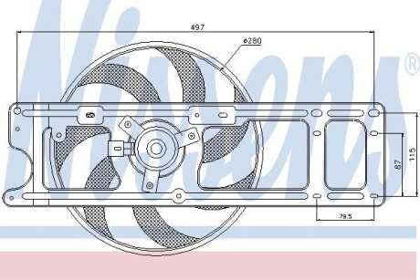 Вентилятор радиатора охлаждения NISSENS 85254