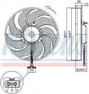 Вентилятор охлаждения двигателя NISSENS 85545