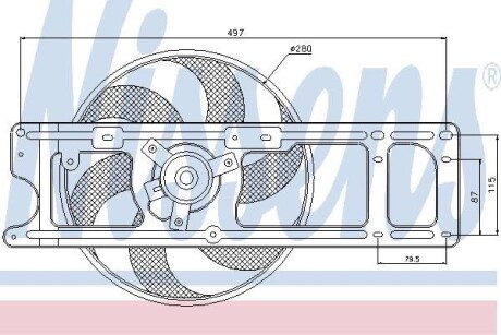 Вентилятор радиатора охлаждения NISSENS 85597