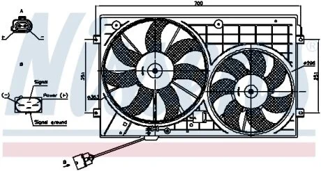 Вентилятор радиатора охлаждения NISSENS 85644