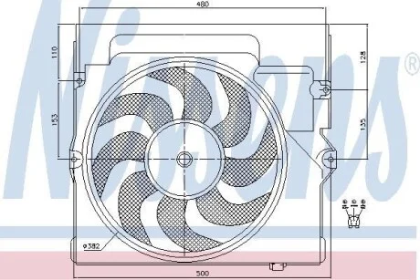 Вентилятор радиатора охлаждения NISSENS 85645