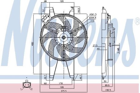 Вентилятор радиатора охлаждения NISSENS 85767