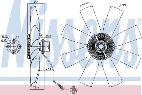 Муфта вентилятора NISSENS 86027