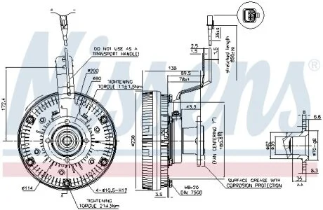 Муфта вентилятора NISSENS 86079