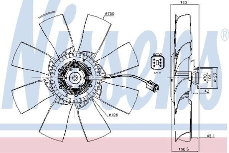 Муфта вентилятора NISSENS 86115