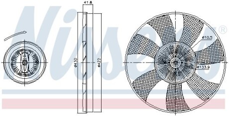 Сцепление, вентилятор радиатора NISSENS 86222