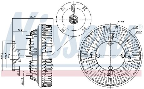 Сцепление, вентилятор радиатора NISSENS 86226