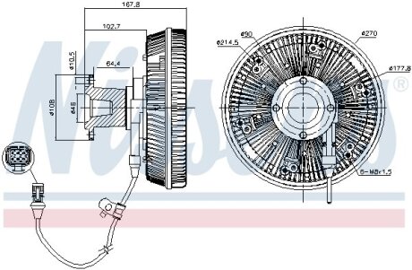 Сцепление, вентилятор радиатора NISSENS 86228