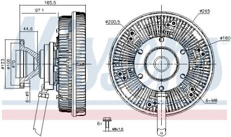 Сцепление, вентилятор радиатора NISSENS 86231