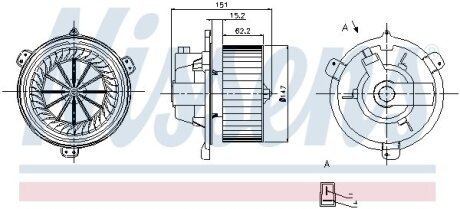 Вентилятор печки NISSENS 87056