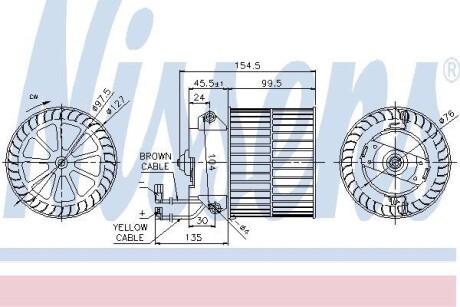 Вентилятор печки NISSENS 87057