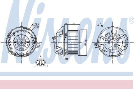 Вентилятор печки NISSENS 87065