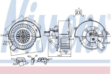 Вентилятор печки NISSENS 87083