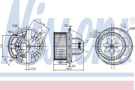 Вентилятор печки NISSENS 87118