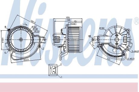 Вентилятор печки NISSENS 87136