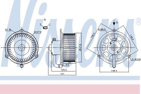 Вентилятор печки NISSENS 87158