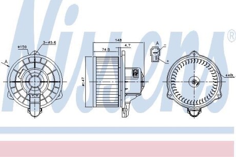 Вентилятор печки NISSENS 87161