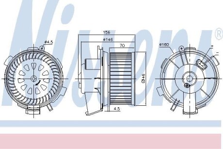 Вентилятор печки NISSENS 87181