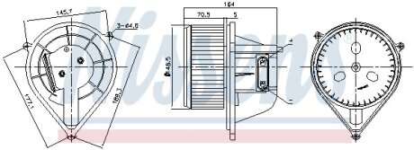 Вентилятор радиатора охлаждения NISSENS 87241