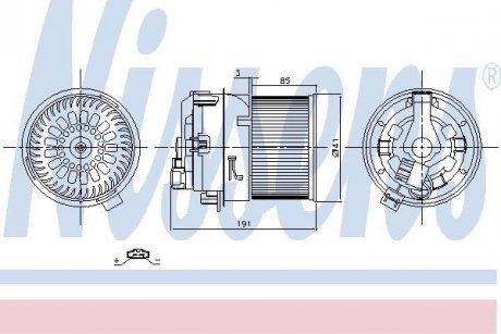 Вентилятор салону NISSENS 87258