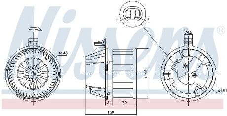 Вентилятор печки NISSENS 87384