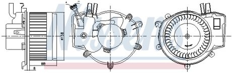 Вентилятор печки NISSENS 87395